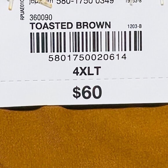 NWT Xersion Men's Pull-on Woven Loose Fit Stretch Brown Pants Big/Tall Size 4XLT - Picture 5 of 10